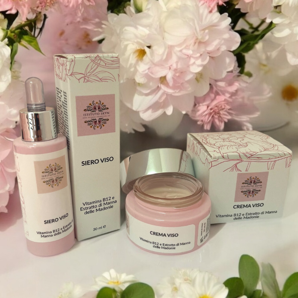 Mini Kit B12 ed Estratto di Manna delle Madonie – Siero Viso, Crema Viso + Lip Care Omaggio - ISTITUTO SKYN