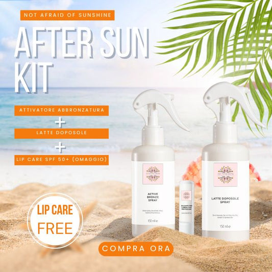 Rigenera e intensifica la tua abbronzatura con il Kit After Sun Istituto Skyn! Latte doposole, attivatore e lip care SPF 50+ in omaggio. Scoprilo ora!