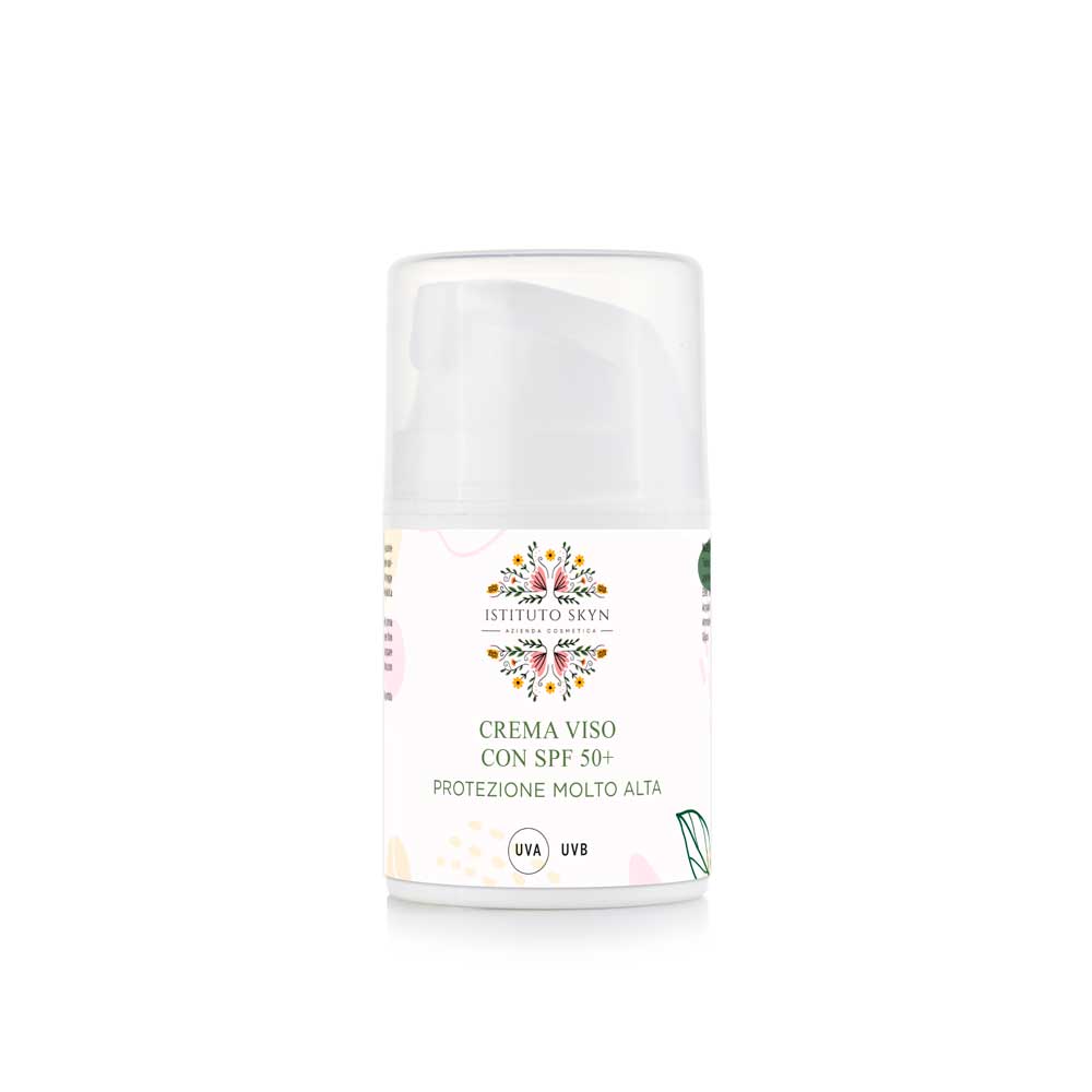 Crema Viso SPF 50+  Protezione Alta UVA/UVB e Idratazione Quotidiana