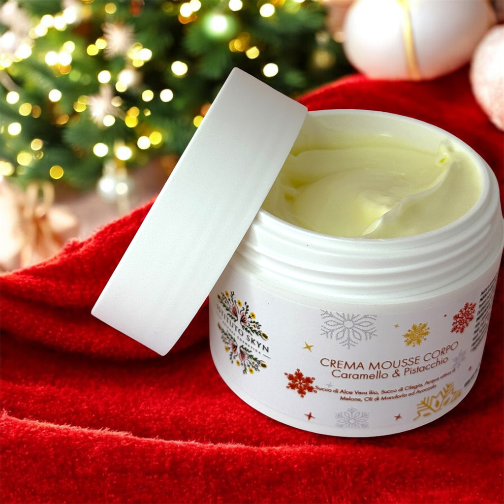 Box Corpo Caramello & Pistacchio – Edizione Natalizia (4 pezzi)