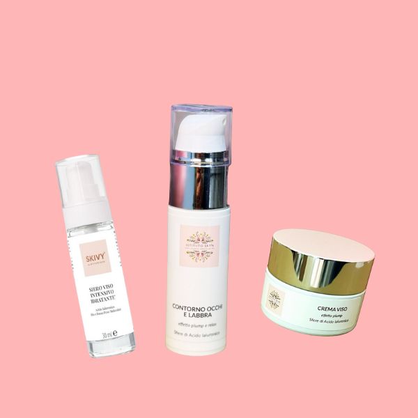 Kit Plump & Lift – Crema Viso Plump + Contorno Occhi & Labbra + Siero Anti-Age SKIVY