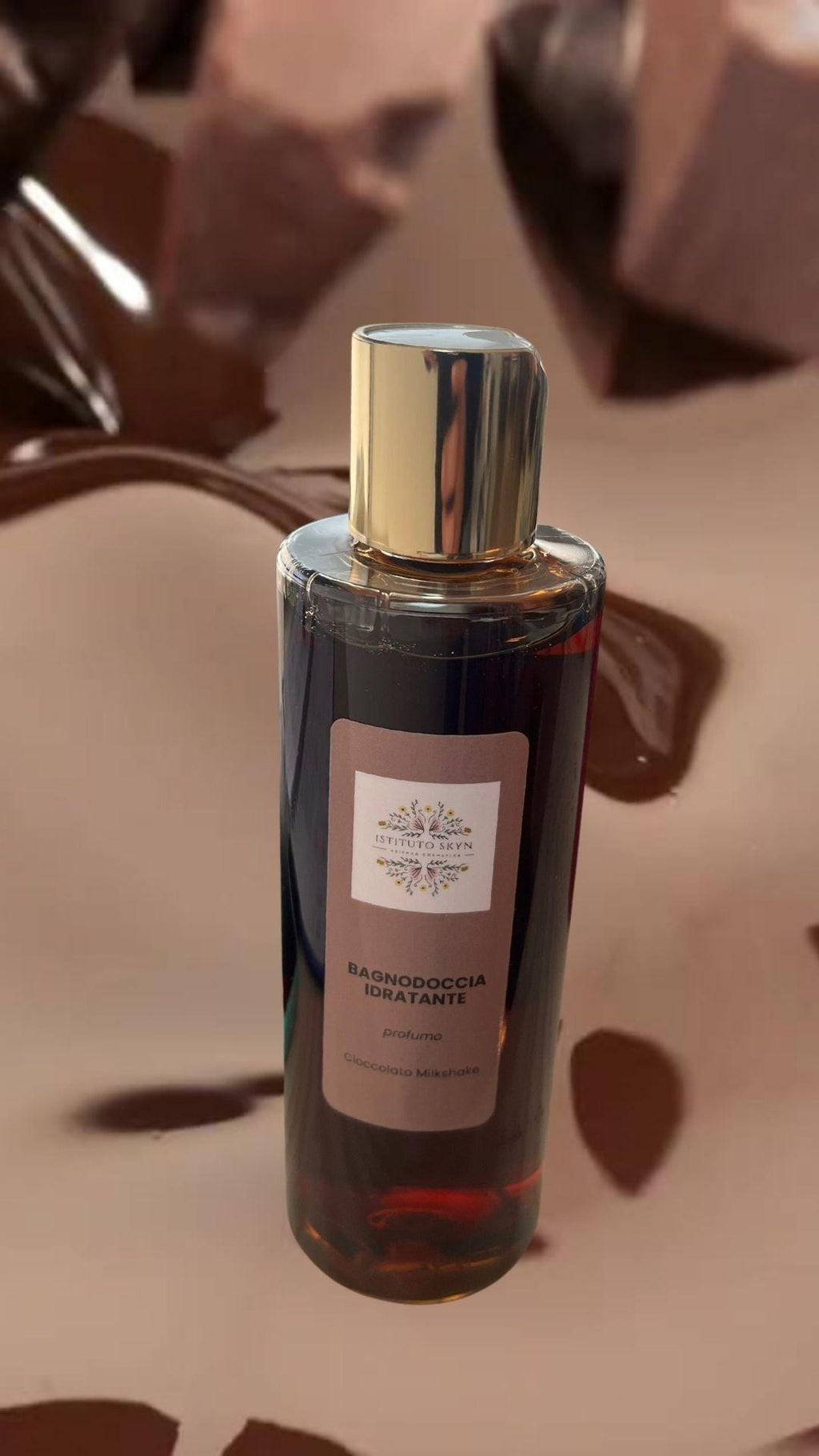 bagno doccia idratante con estrato di caramello, estratto di vaniglia miele