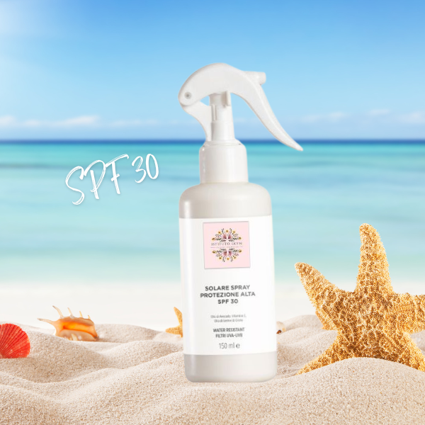 Proteggi la tua pelle con il latte solare SPF 30. Difende dai raggi UVA e UVB, arricchito con Avocado e Germe di Grano. Texture leggera, non appiccica.

